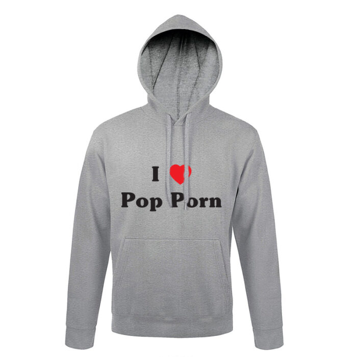 Hoodie αστείο i love pop porn