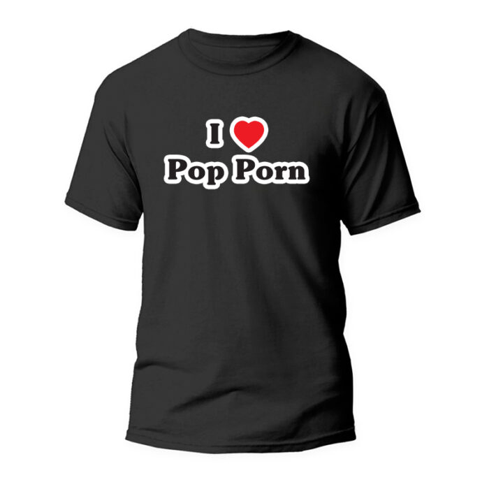 Μπλουζάκι αστείο i love pop porn